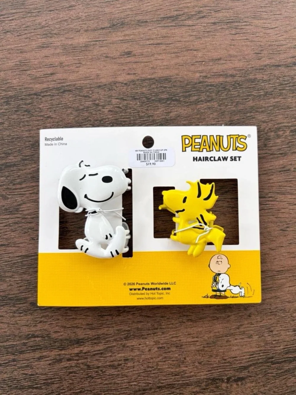 Peanuts Snoopy & Woodstock Hair Claw Duo - Yellow & White